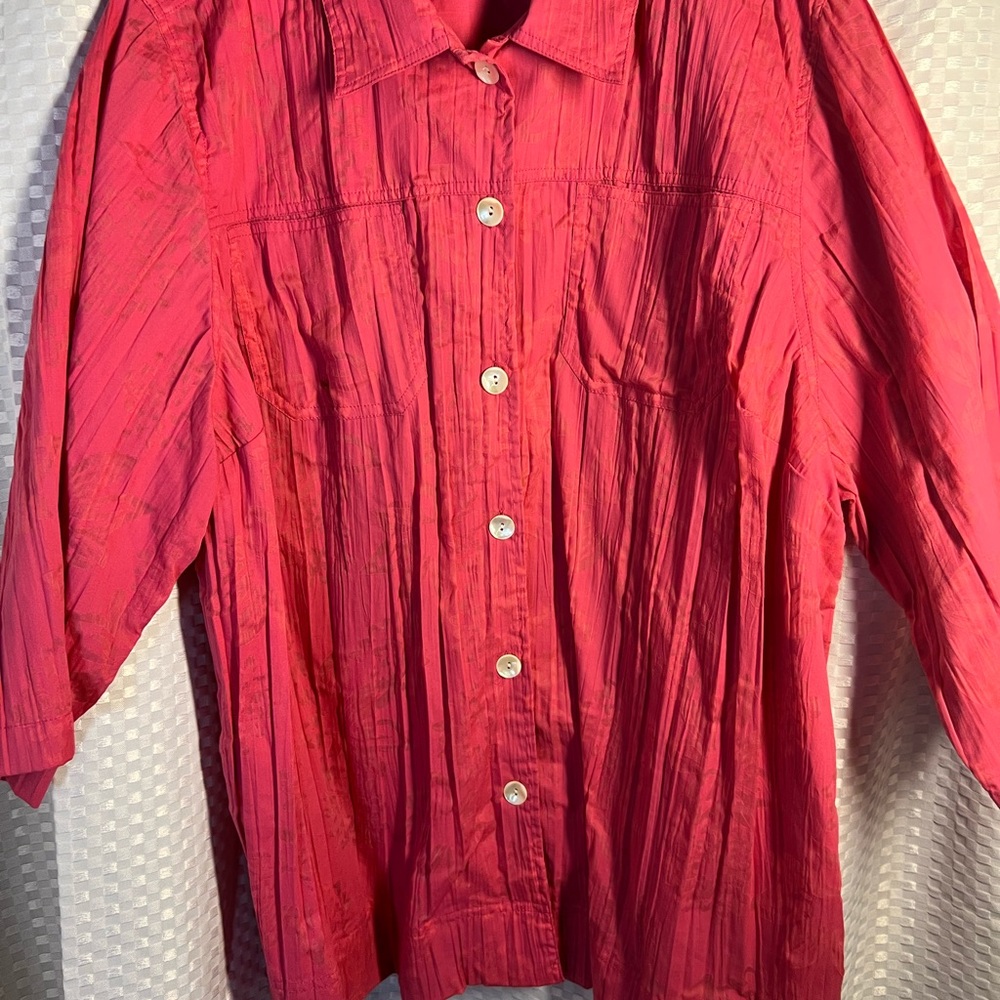 Liz &‎ Me Vibrant Pink Blouse